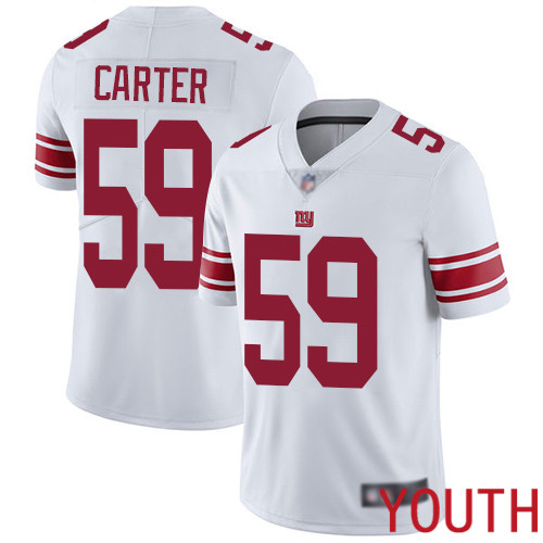 Youth New York Giants #59 Lorenzo Carter White Vapor Untouchable Limited Player Football NFL Jersey